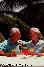 Mature couple/tropical setting